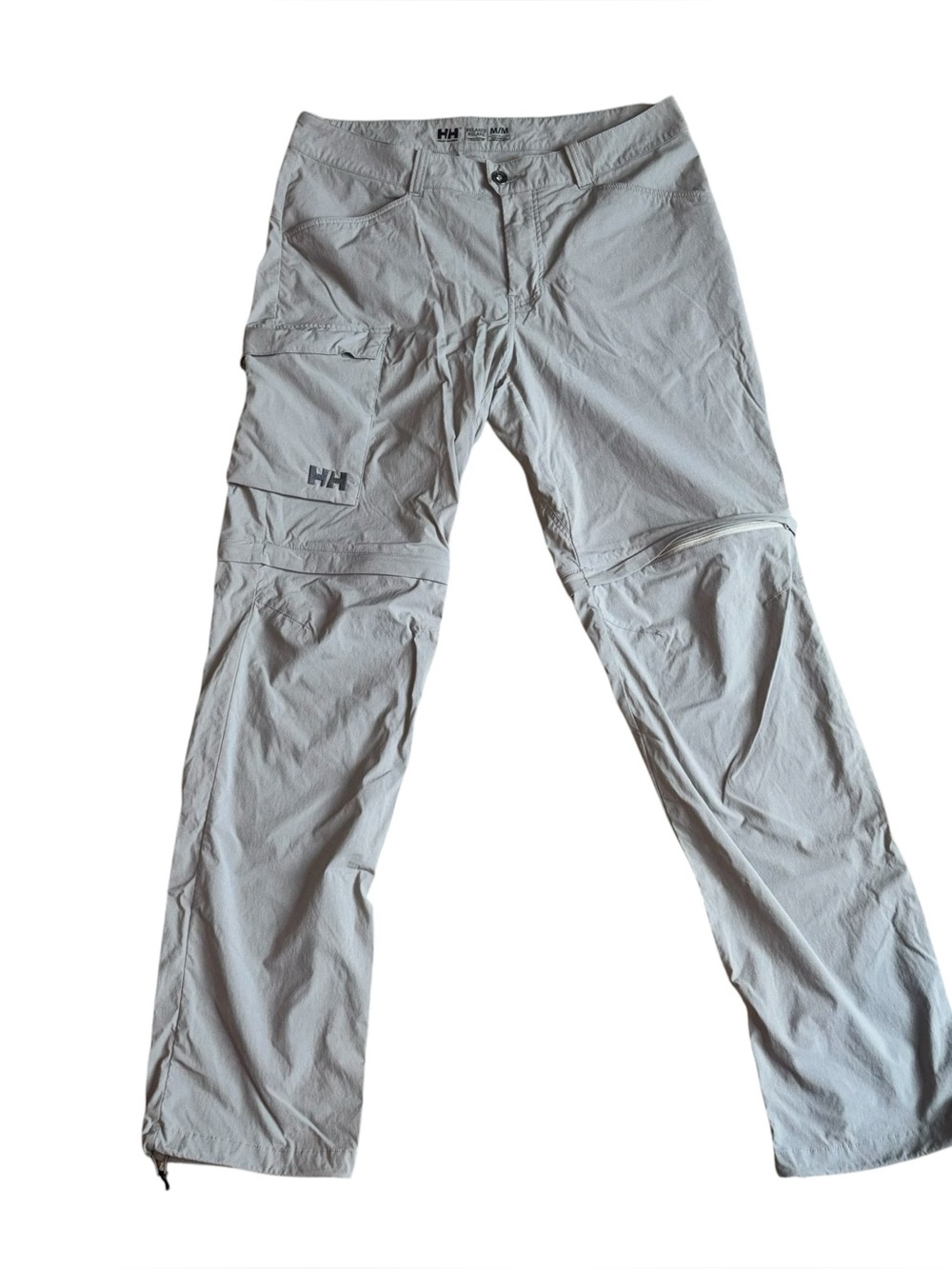 Helly Hansen HH Cargo Pants Men’s Medium Gray Hiking Outdoor Pockets Cut Off